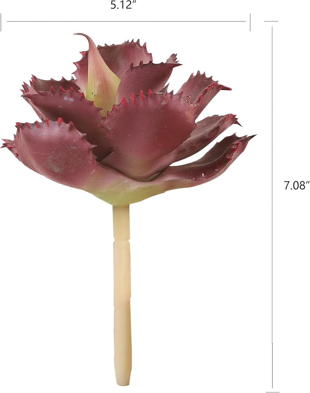 Duovlo Artificial Succulent Plant 7.08 Inch Faux Succulents Agave potatorum Flower Arrangement Craft Wall DIY Materials Pack of 2 (Dark Purple)