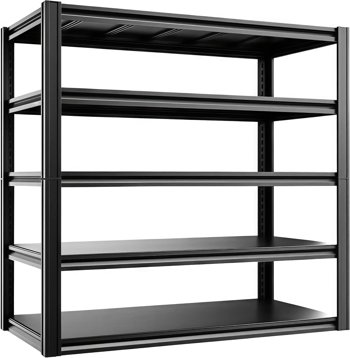 5-Tier 47" W x 24" D x 84" H Garage Shelving 3000LBS Storage Shelves Heavy Duty Metal Shelf Unit Adjustable Basement Industrial Storage Racks