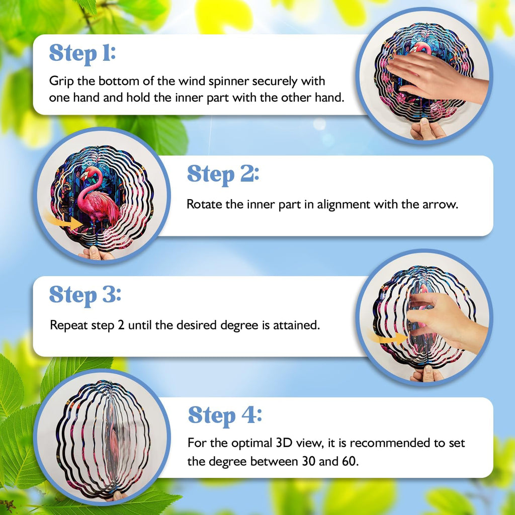 Frog Yard and Garden Wind Spinner, Unique 3D Hanging Frog Wind Spinner