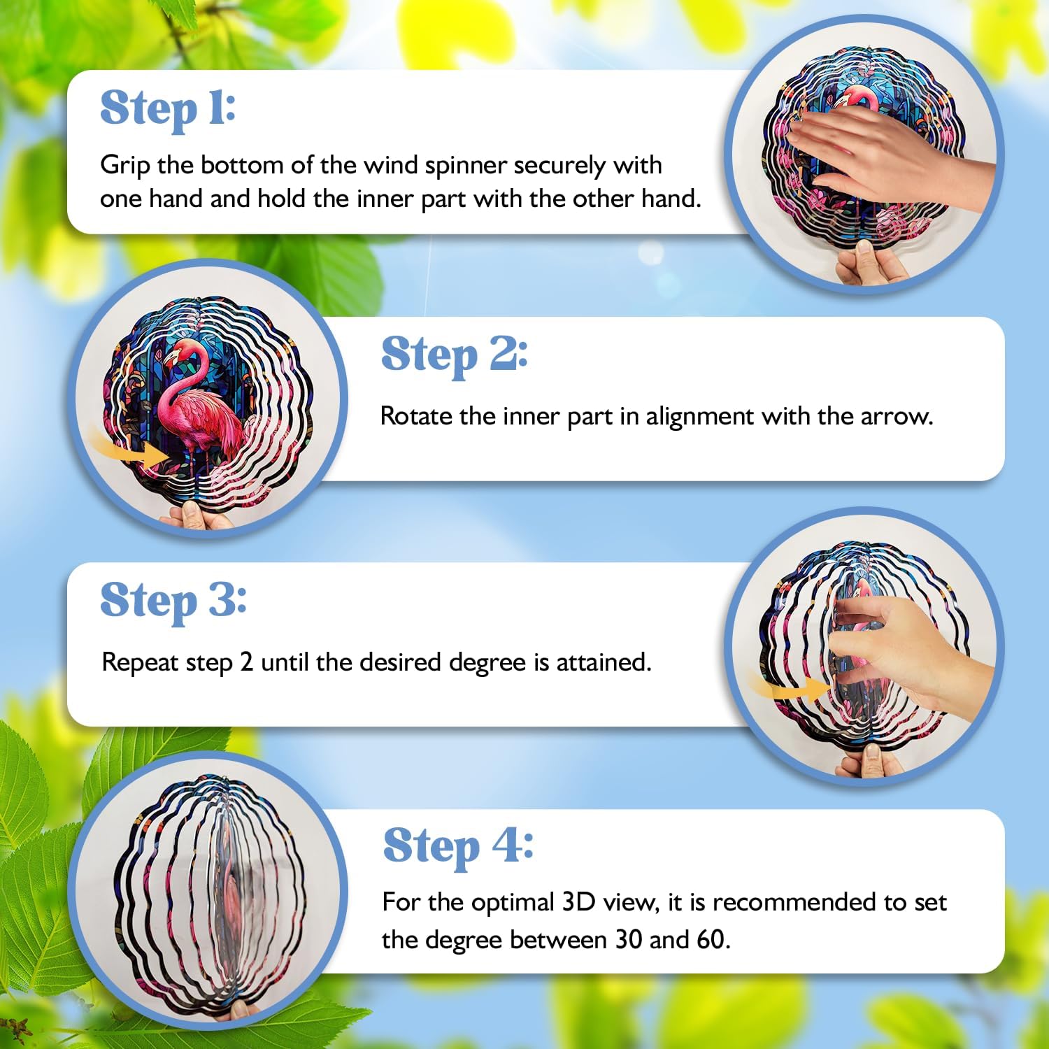 Penguin Yard and Garden Wind Spinner, Unique 3D Hanging Penguin Wind Spinner