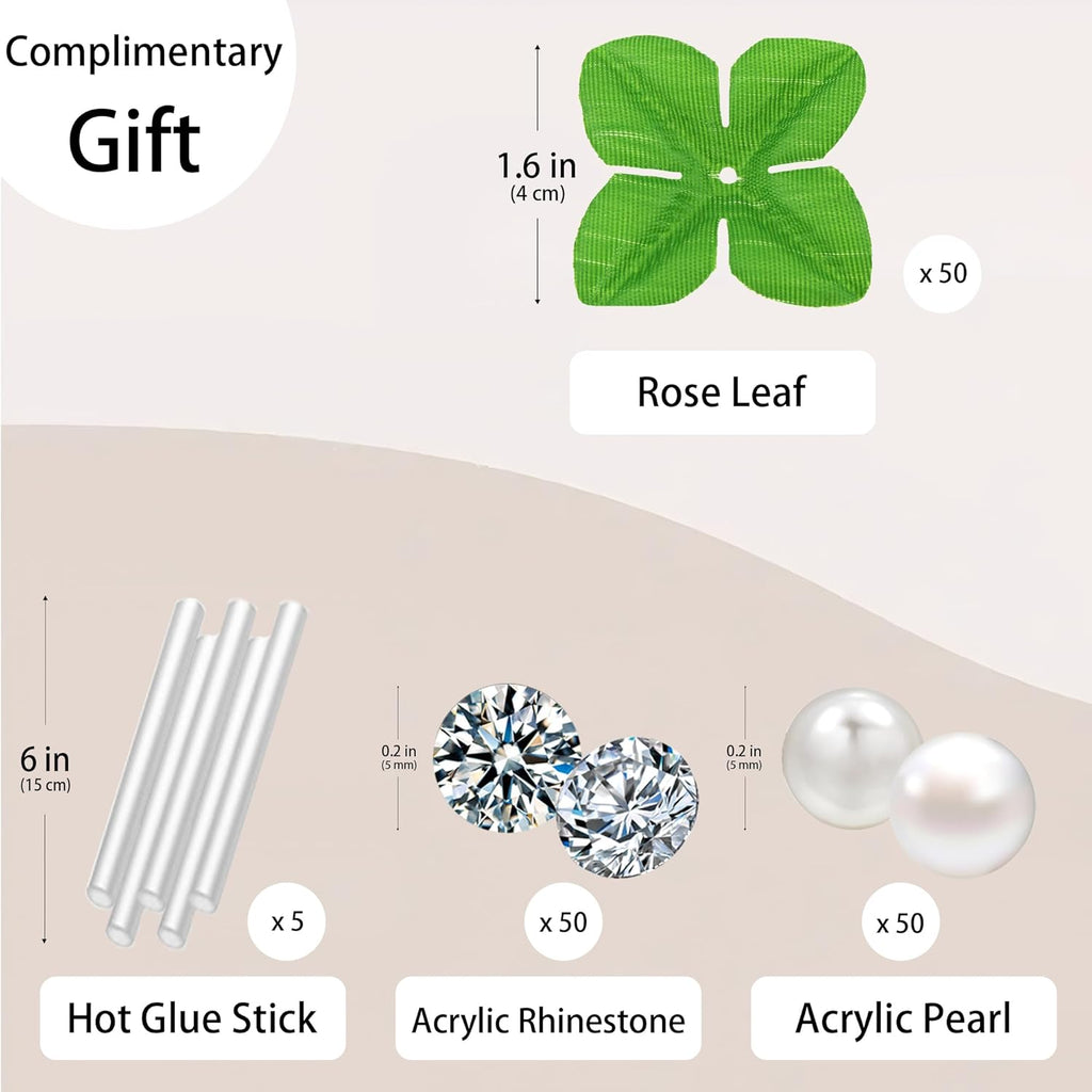 500 Pcs 1.4 Inch Mini Artificial Flowers Head Bulk 5 in 1 Set Faux Foam Fake Small Rose Tiny Baby Flores Bouquet Cake Gift Home Decoration DIY Craft (Green)