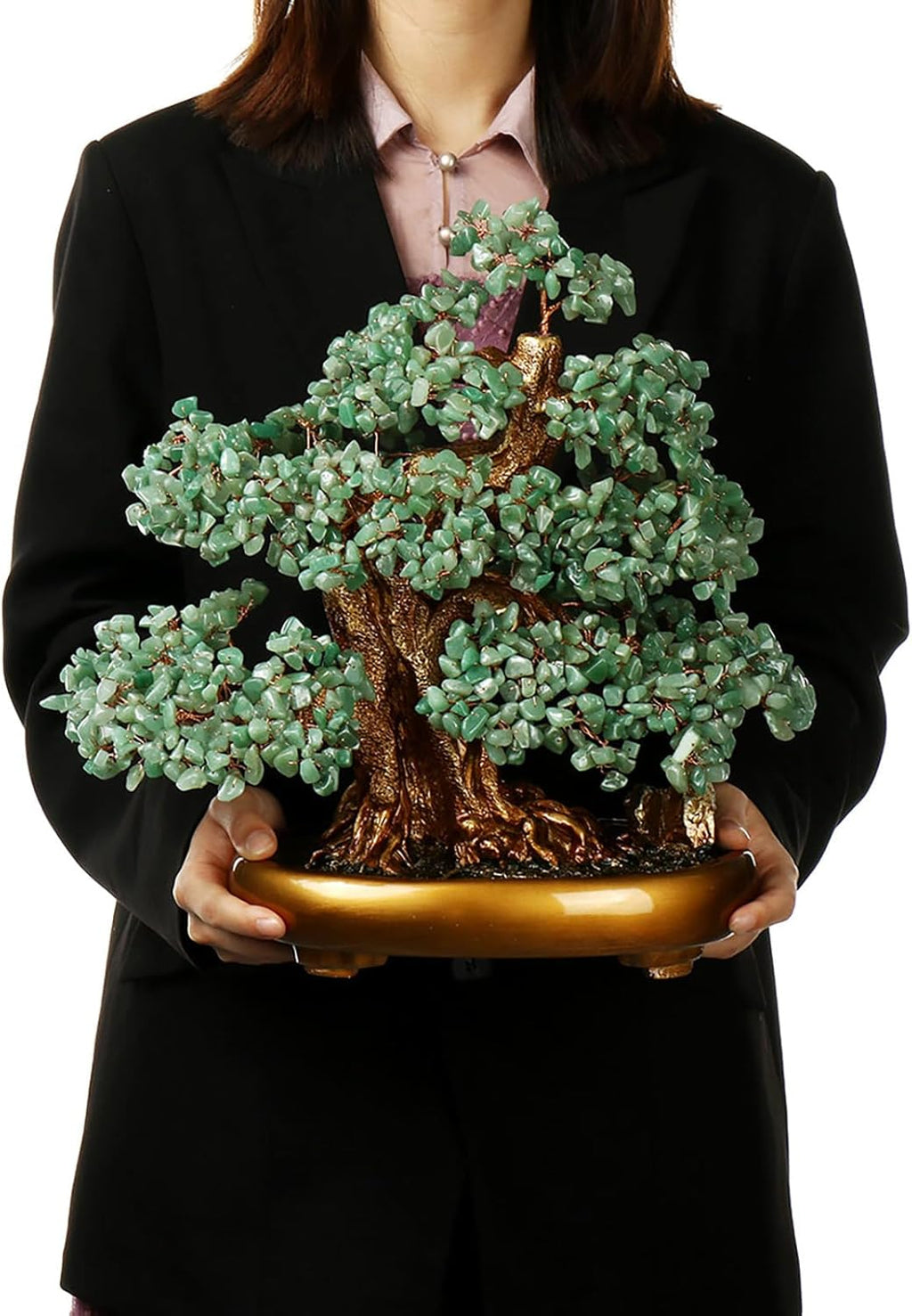 Feng Shui Money Tree Large Crystal Quartz Lucky Tree Gem Tree for Office Home Feng Shui Decoration for Wealth/Fortune and Luck (Aventurine)
