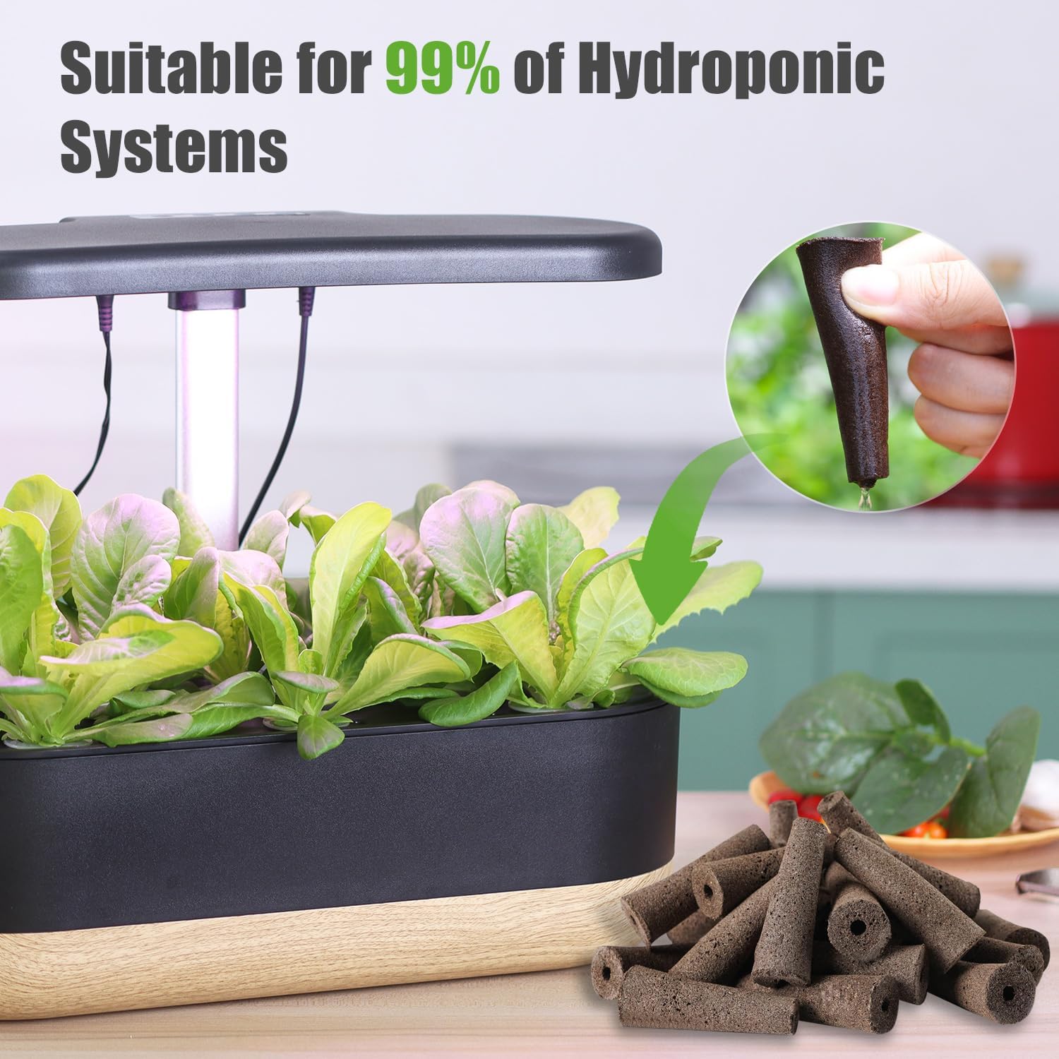 101 Pcs Hydroponic Pod Kit for Aero Garden with 80 Grow Sponges, 20 Grow Baskets & 1 Tweezer, Grow Anything Kit Replacement Growth Sponges Seed Pods of Aero Garden hydroponic for Indoor Garden System