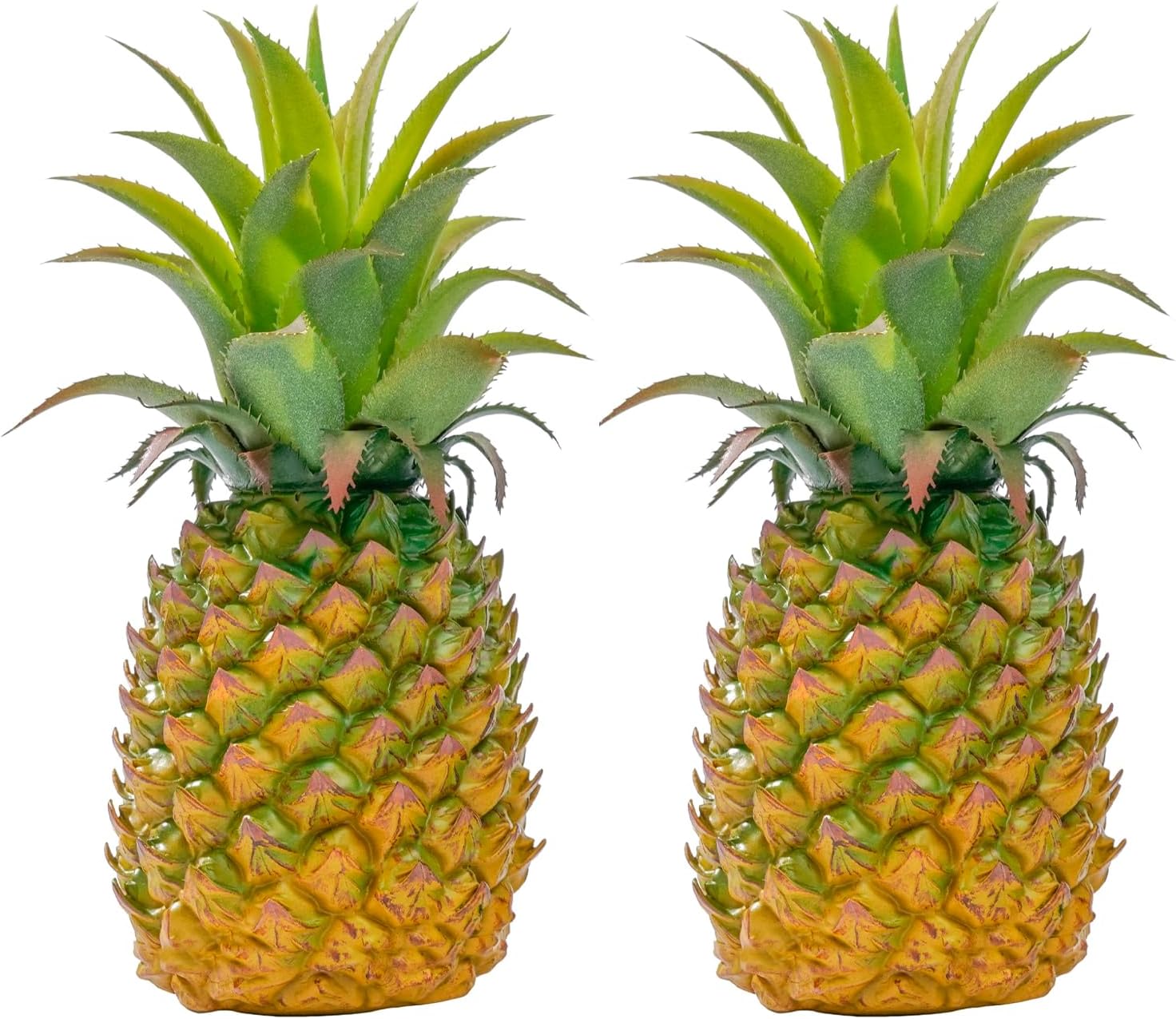 QIRMIZI 2 Pack Artificial Pineapple -Simulated Fruit Decoration, Lifelike Fake Fruit Model, Perfect for Home Decor, Kitchen, Party & Photography Prop – Realistic & Eco-Friendly,Green Small