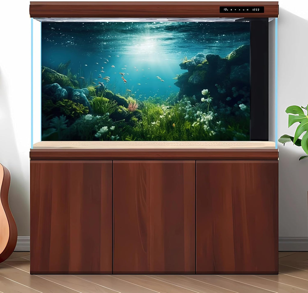 Underwater Aquarium Background Under The Sea Fish Tank Background Ocean Floor Green Aquatic Plants Aquarium Backgrounds Deep Sea Sunray Tropical Fish Aquarium Tank Backgrounds 72x18in