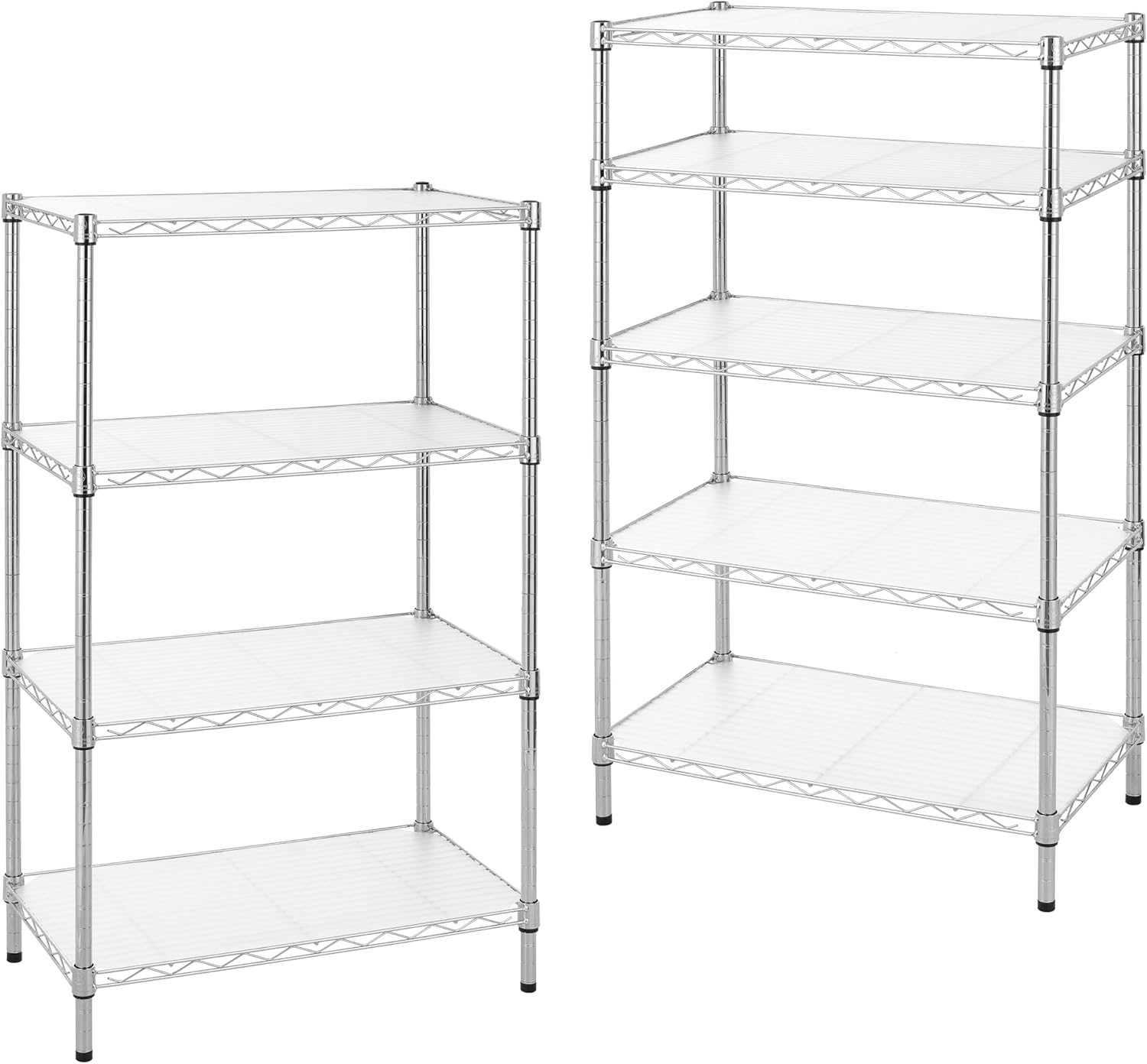 Finnhomy 9-Tier Wire Shelving Unit Adjustable Steel Wire Rack Shelving, 81 Inches Height 9 Shelves Metal Storage Rack, Pantry Shelves for Storage with PE mat, NSF Certified, Chrome