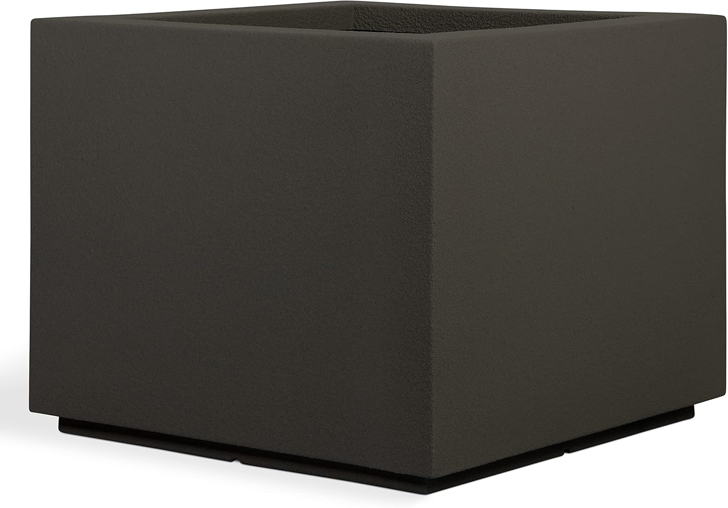 PolyStone Monterray Modern Outdoor/Indoor Square Planter, Lightweight, Heavy Duty, Weather Resistant, Polymer Finish, Commercial Grade and Residential, 23" L x 23" W x 19" H (Slate Gray)