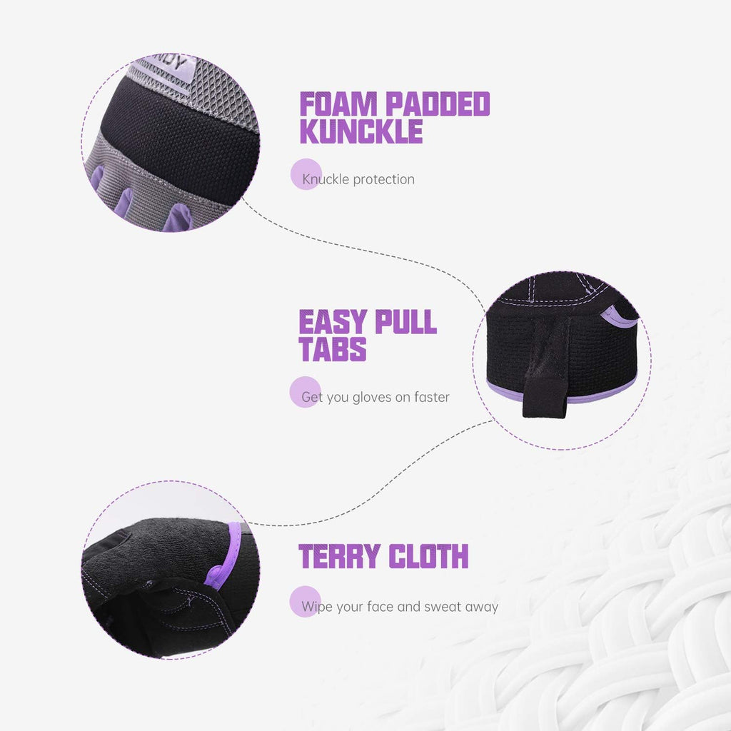 HANDLANDY Women Safety Work Gloves Utility Touch Screen Working Grip Glove for Yardwork Gardening Breathable Mechanic Gloves