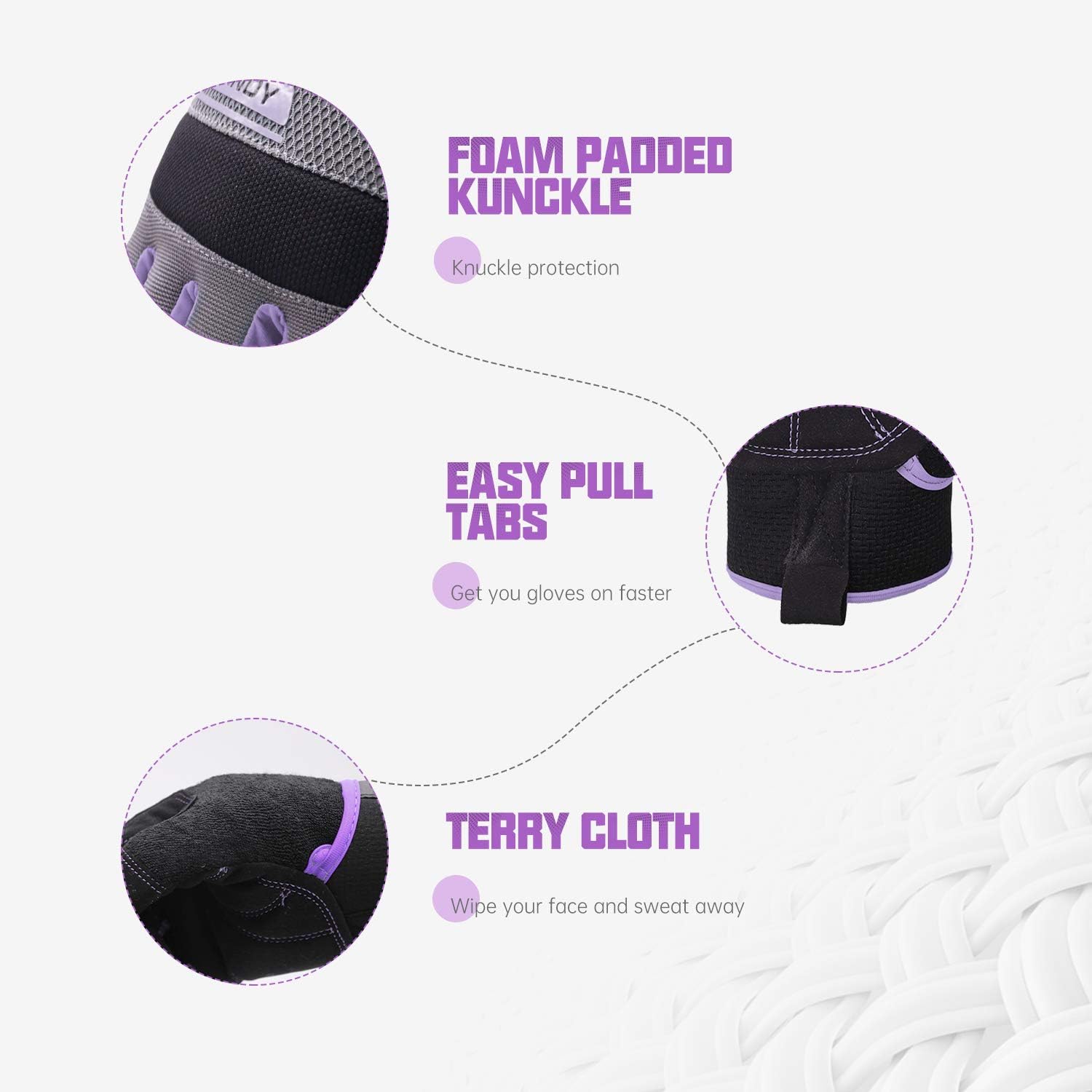 HANDLANDY Women Safety Work Gloves Utility Touch Screen Working Grip Glove for Yardwork Gardening Breathable Mechanic Gloves