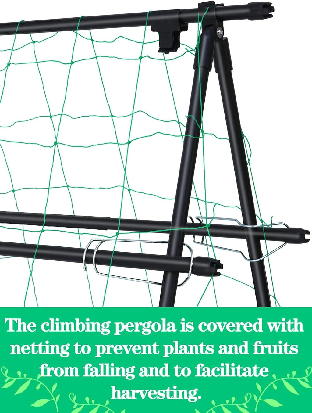 6×3 Feet Garden Trellis for Climbing Plants, Kalolary A-Frame Garden Cucumber Grow Trellises Rustproof Metal Potted Plant Climbing Support for Indoor Outdoor Vegetable Fruits Vines Support