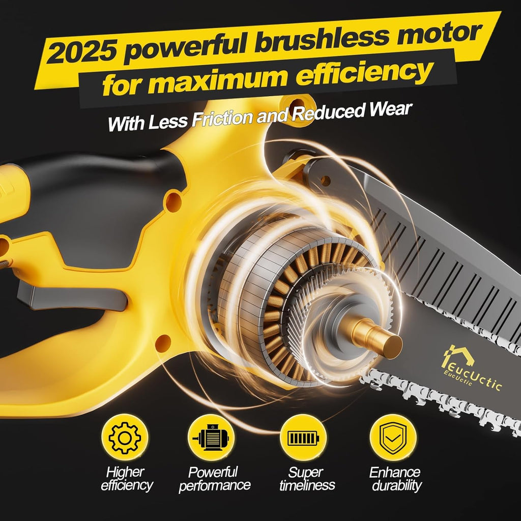 Cordless Pole Saw 3-in-1 with 6&8 Inch Mini Chainsaw, Battery Powered Electric Pole Saw for Tree Trimming with 2×4.0Ah Battery, Lightweight, Up to 14 FT Extendable Pole Saw for Home & Garden & DIY