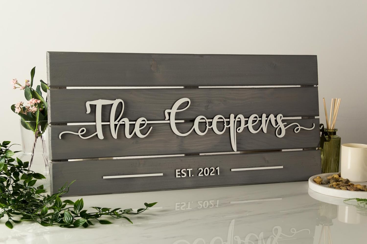 Custom Wood Sign | Personalized Family Name Sign | Last Name Pallet Sign | Wedding Gift | Home Wall Decor | Anniversary Gift (Large)