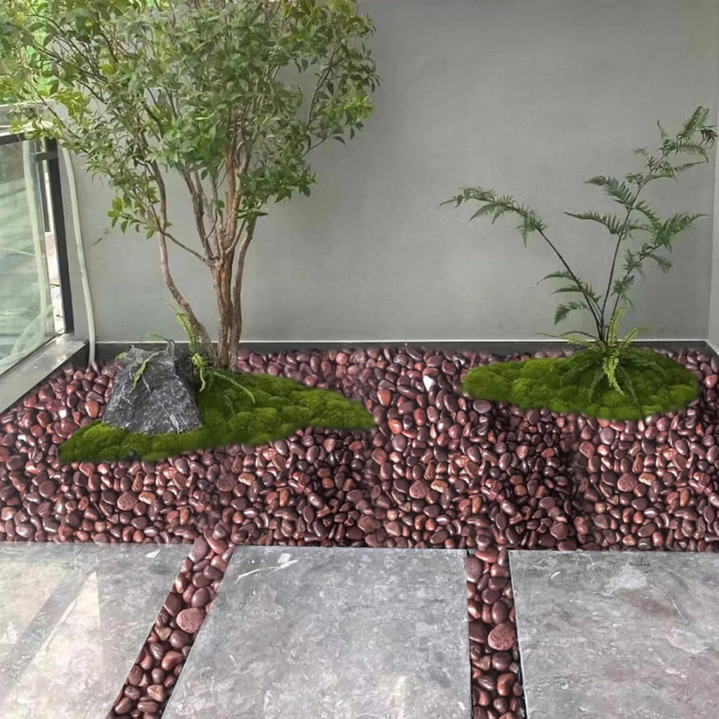 5 lbs Red River Rocks, 2-3 Inch Large Pebbles for Indoor Plants, Decorative Rocks Stones for Landscaping, Vases, Aquariums, Fountains, Pathways, Backyard and Garden