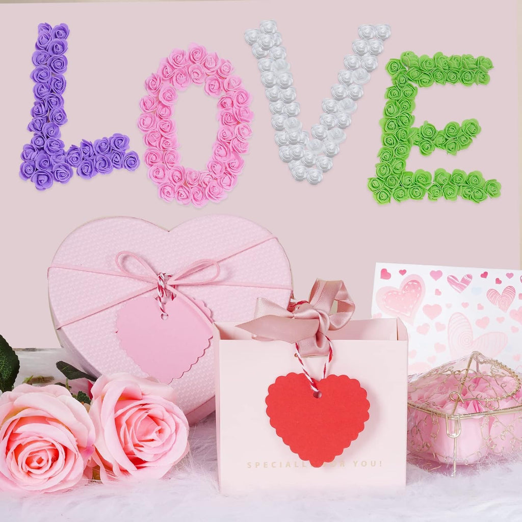 Mini Fake Rose Flower Heads 144pcs Mini Artificial Foam Roses DIY Wedding Flowers Accessories Make Bridal Hair Clips Headbands Dress (Bottom add Gauze) for Valentines Day,Wedding,Bridal (Multicolor)