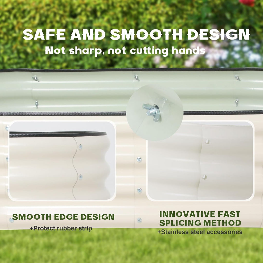 Galvanized Raised Garden Bed Kit Outdoor Metal Garden Planter Box for Backyard Gardening, Planting Vegetables, and Patio (47.2"x23.6"x11.8")