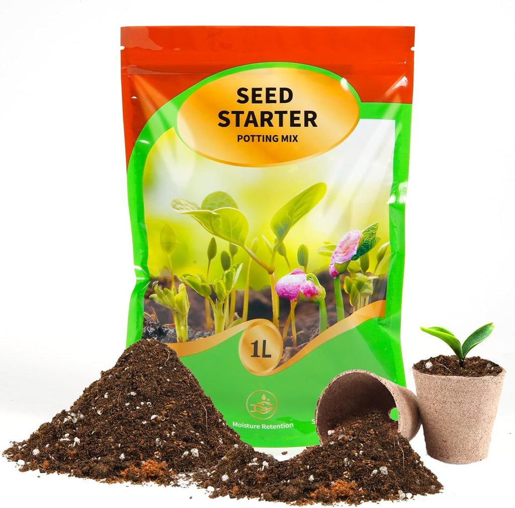 Seed Starting Soil Mix 1qt, Seed Starter Seedling Soil Ready to Use Suitable for Vegetable, Flower, Houseplant and Bonsai