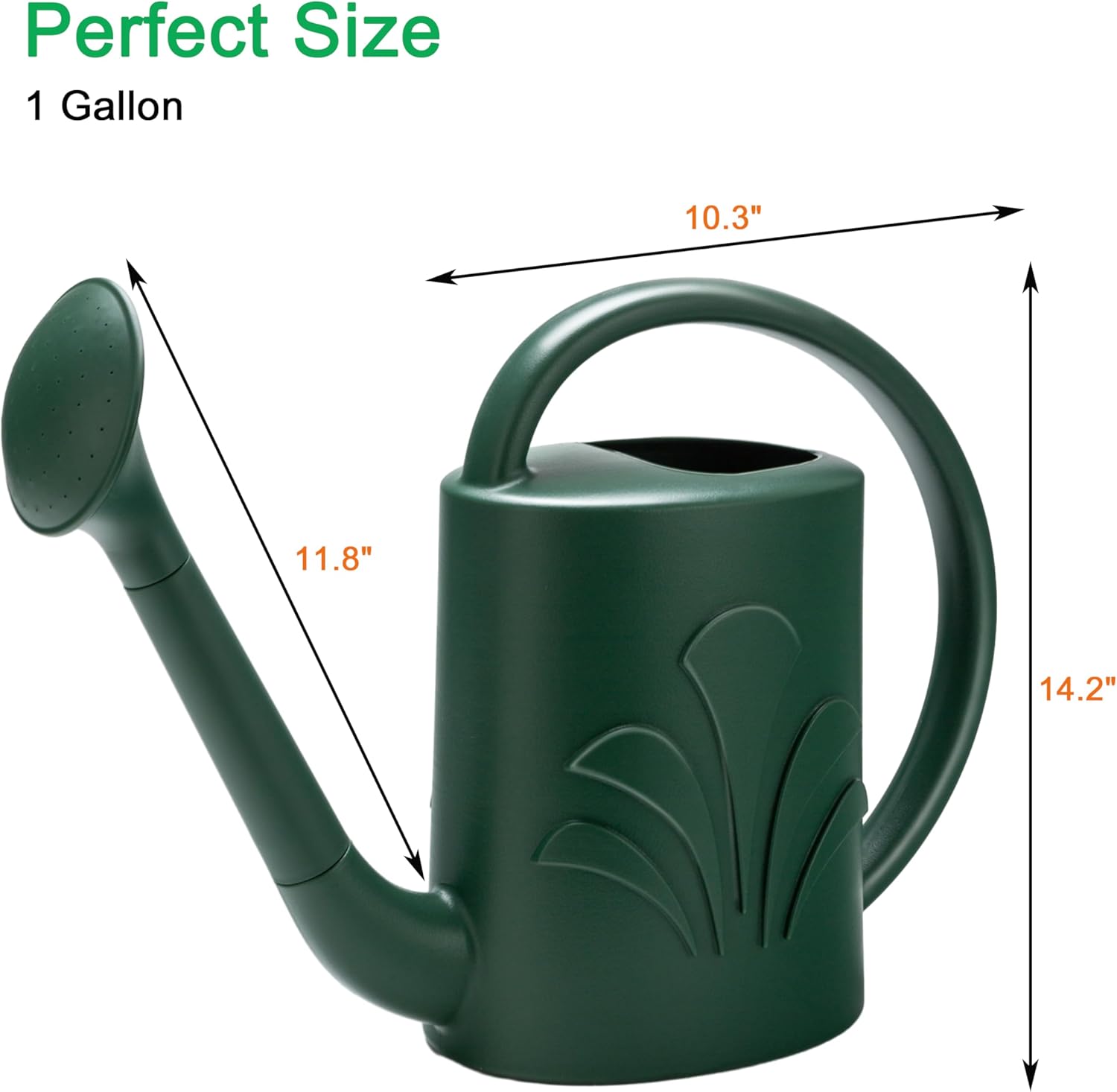 1 Gallon Watering Can Outdoor, Watering Can for Indoor & Outdoor Plants, Flower with Detachable Sprinkler Head