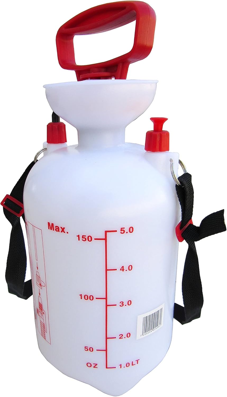 TABOR TOOLS 1.3 Gallon Lawn and Garden Pump Pressure with Pressure Relief Valve, Adjustable Shoulder Strap and Telescopic Adjustable Wand and VITON Seals. N50VA.