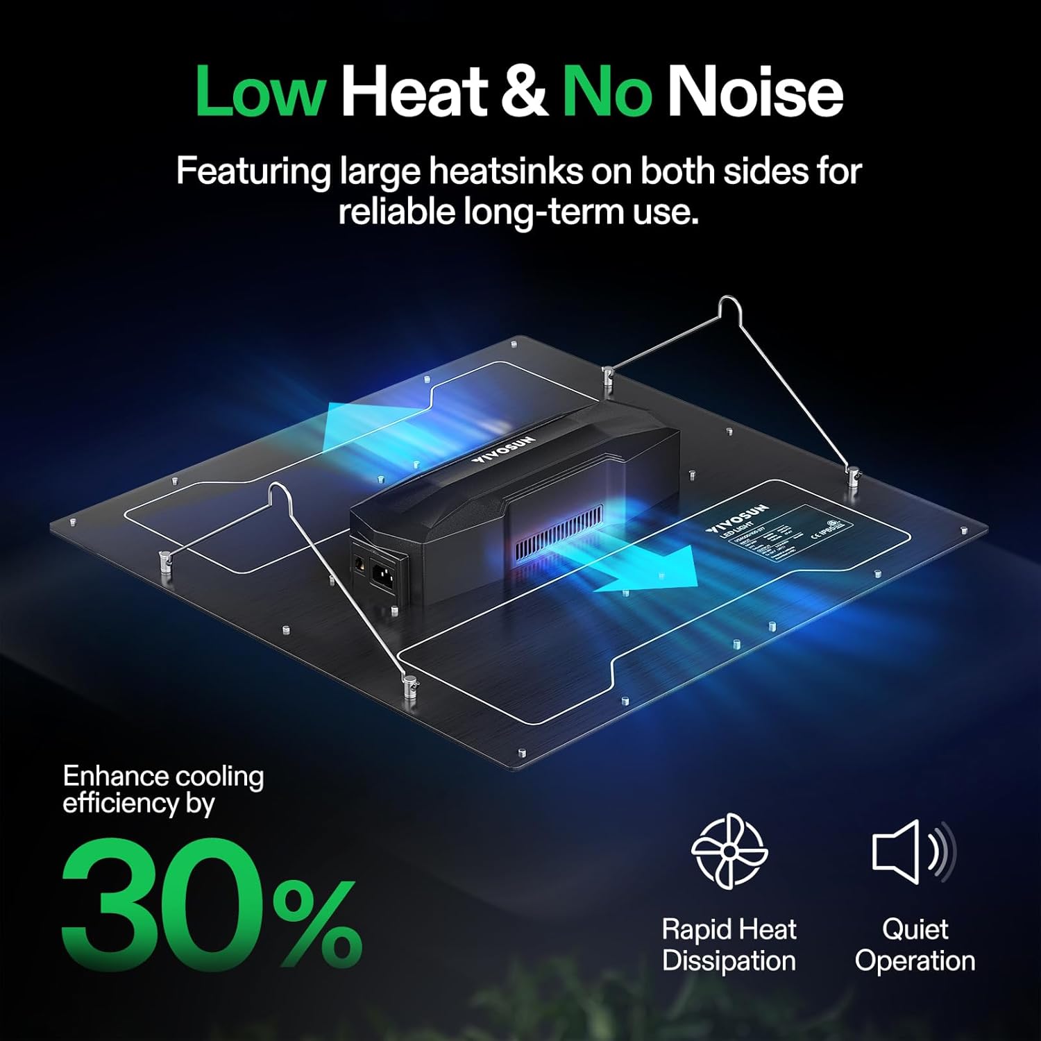 VIVOSUN VS4000 LED Grow Light with Full Spectrum Diodes & Brand Driver Dimmable Sunlike Lights for Seedling Veg & Bloom Plant Grow Lamp for 4x4/5x5 Grow Tent