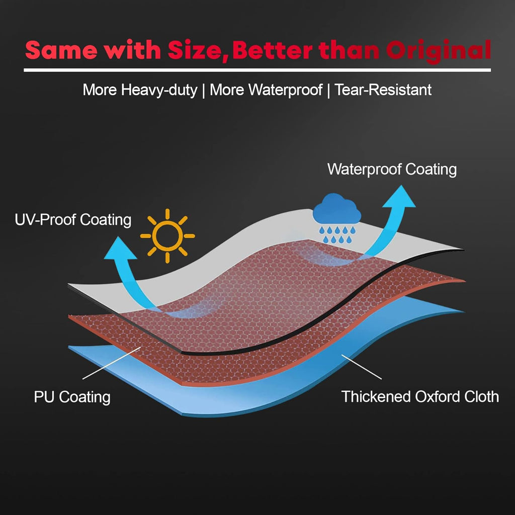 Patio Heater Covers - 600D Outdoor Heater Cover with Zipper Heavy Duty Waterproof, Propane Heat Cover for East Oak, Hampton Bay, Amazon Basics and Fire Sense (89" Height x 33" Dome x 19" Base)