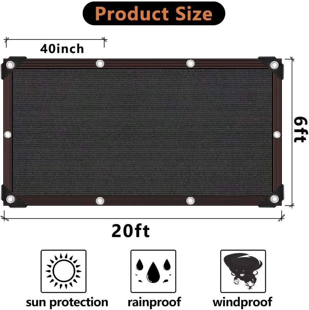 Shade Cloth - 70-90% Sunblock Net for Garden Patio,Shade Sails for Plants Greenhouse Outdoor Pergola Lawn Swimming Sun Shade Cloths for Kennel Chicken Coop Easier to Hang Shade Net Cover…