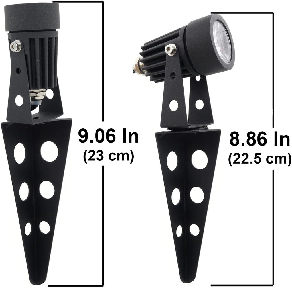 MINI 50X Twin Solar-Powered Cast Aluminium Warm White LED Spotlight 60-100 Lumen Per Light Fixture for Outdoor Garden Yard Landscape Downlight