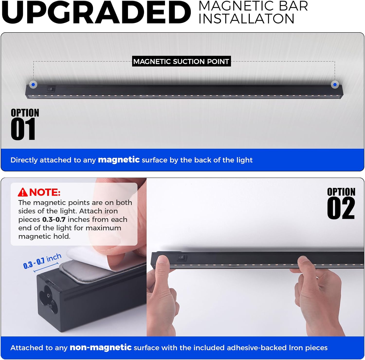 Barrina T5 Grow Lights for Indoor Plants, 2FT 80W(8 x 10W) Black Cover LED Plant Growing Lamp, Full Spectrum Grow Light Strip with Switch, Magnetic Installation, Plug and Play, 5000K, 8 Packs