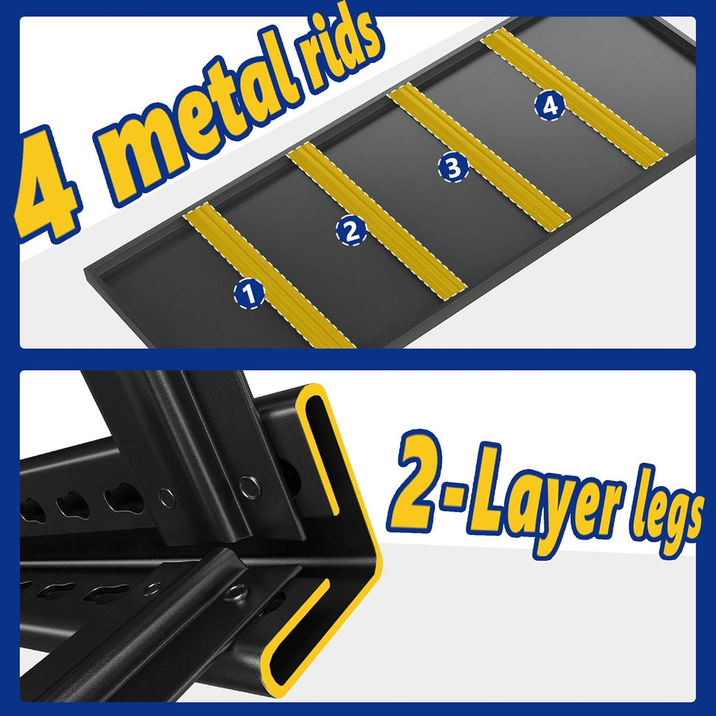 REIBII 48" W Garage Shelving 2500LBS Storage Shelves 5 Tier Heavy Duty Shelving Adjustable Garage Shelves for Warehouse, Pantry, Easy Assemble, 48.2''W X 72''H X18''D