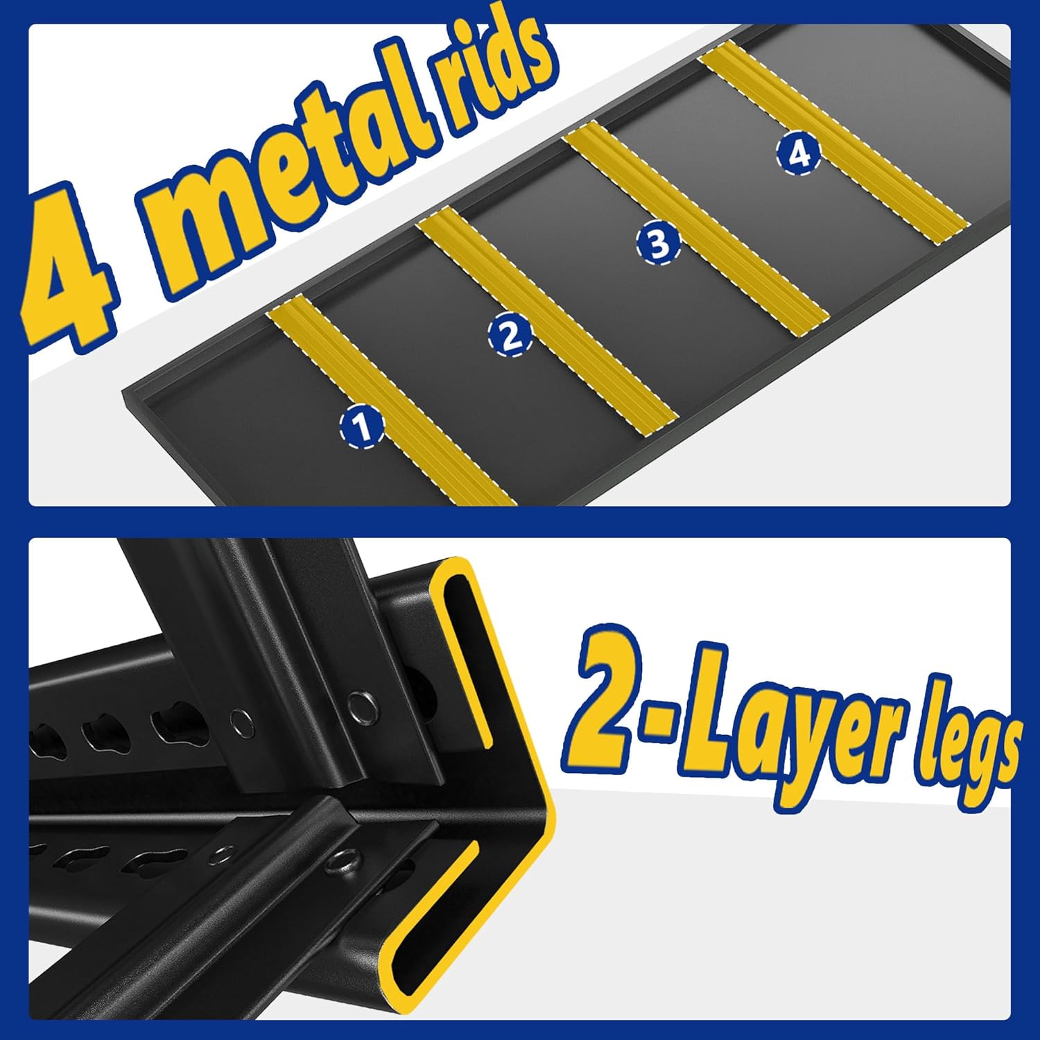 REIBII 48" W Garage Shelving 2500LBS Storage Shelves 5 Tier Heavy Duty Shelving Adjustable Garage Shelves for Warehouse, Pantry, Easy Assemble, 48.2''W X 72''H X18''D