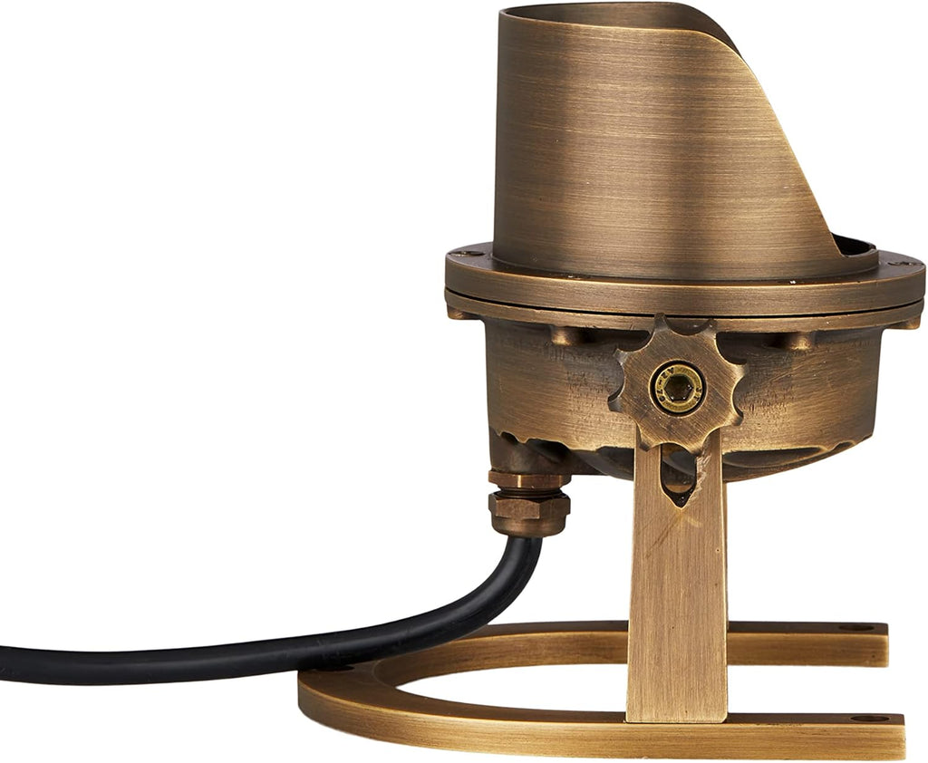 VOLT 12V IP68 Cold Forged Brass (Bronze) RGBW Color Changing LED Underwater Light with Shielded Top & Remote Control for Low Voltage Outdoor Lighting