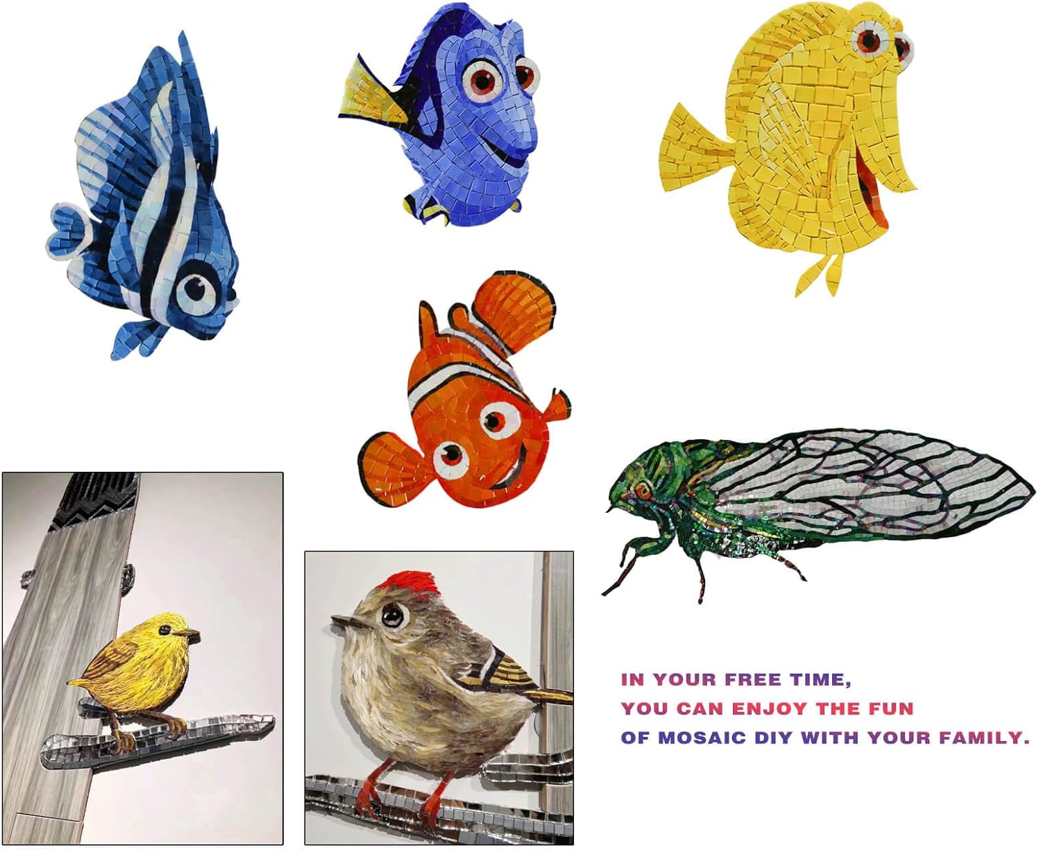 SMEIINIK 1.1lb Bulk Single Iridescent Color Mosaic Tiles for Crafts, Glass Mosaic Pieces for Mosaic Puzzles, Stained Glass Tiles for Mosaic DIY, Mosaic Making Supplies(WJ41-6)