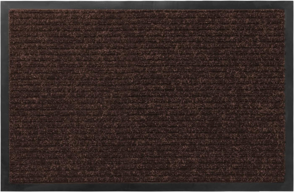 Profile Rubber Door Mat, 35x23inch, Heavy Duty, Entrance Doormat, Indoor and Outdoor, Waterproof, Easy Clean Shoe Scraper, Home Rug Welcome Mats for Entryway, Patio, Porch, Brown