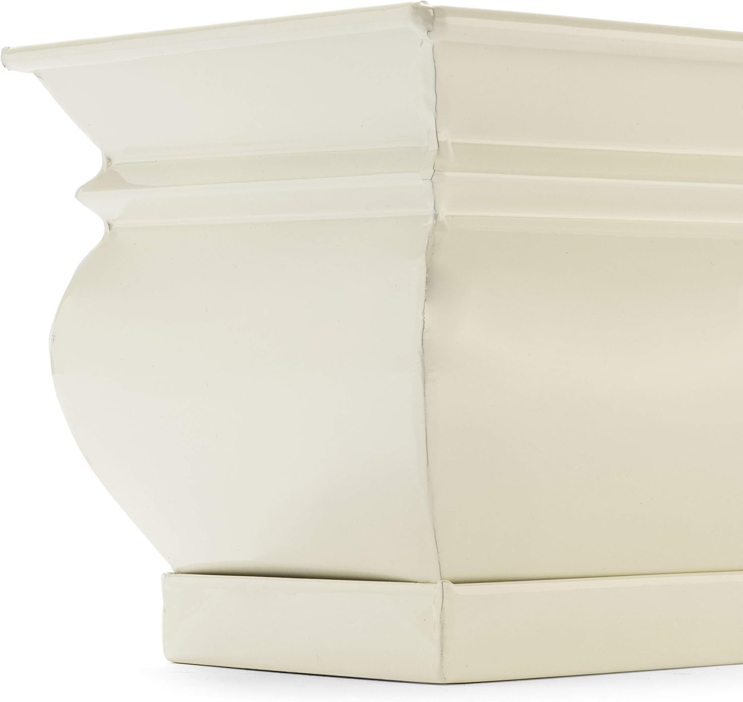 H Potter Herb Pots Indoor Planters with Drainage and Tray White Succulent Planter Window Sill Box Large Rectangular Outdoor Kitchen Flower Pot Garden Succulents Plants Ivory (2)