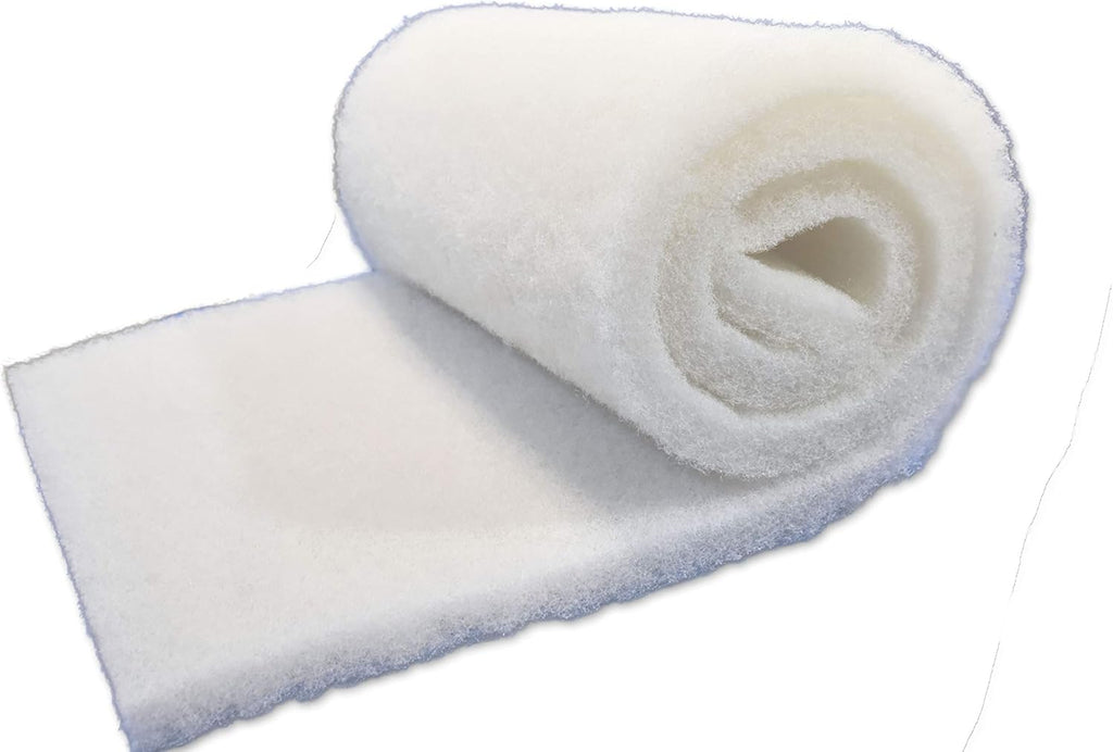 Beige Coarse Filter Media, 2" Thick, 28" x 72" Roll, Perfect for Aquariums, Ponds or Water Gardens, Made in USA