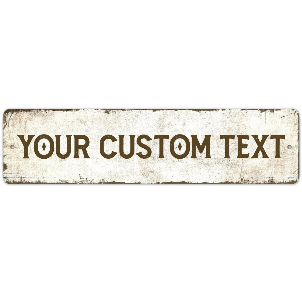 Rustic Custom Sign, Personalized Metal Signs, Gift for Him Men Dad, Man Cave, Indoor and Outdoor Use, 4x18 Inches, ACM, Fade Resistant, Made in the USA