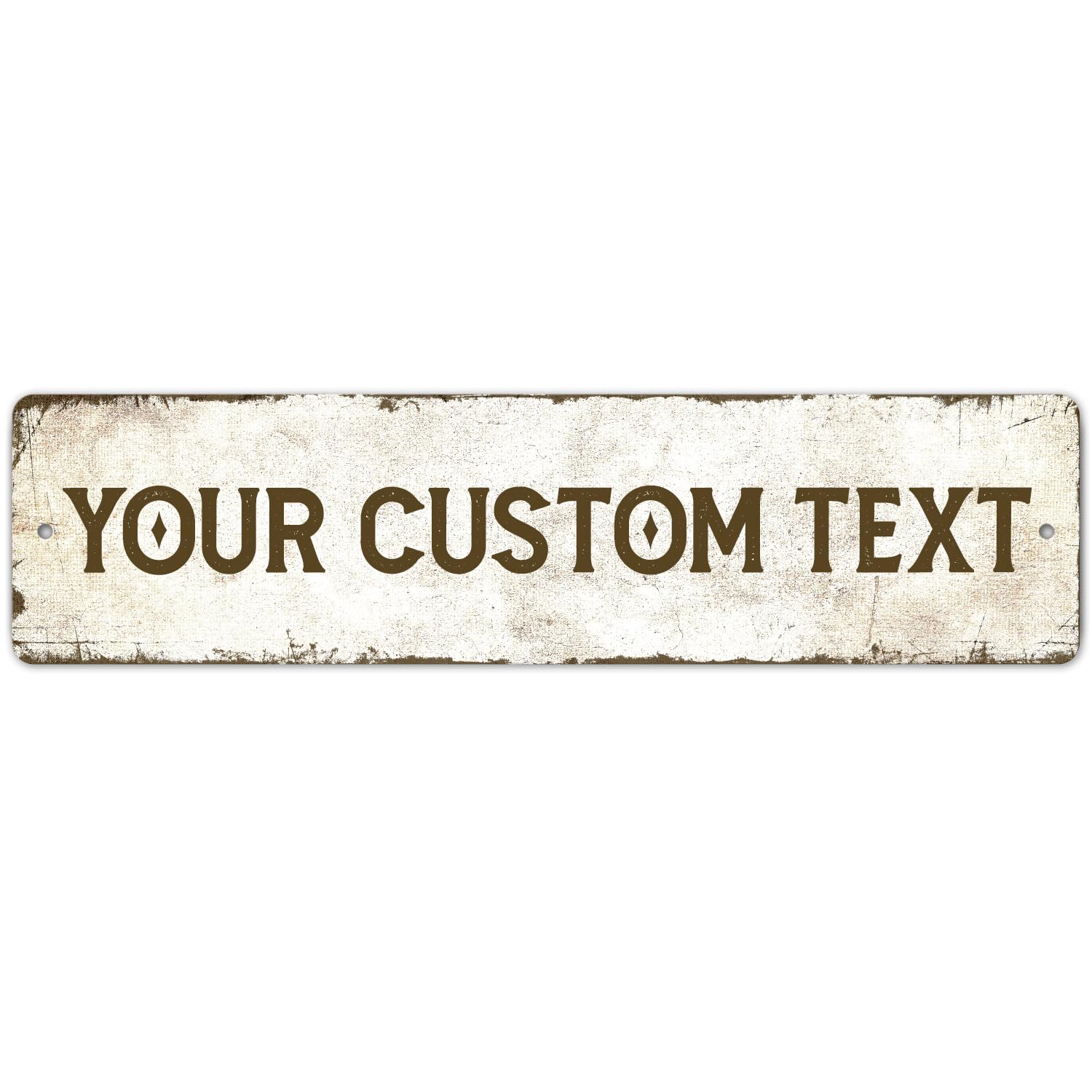 Rustic Custom Sign, Personalized Metal Signs, Gift for Him Men Dad, Man Cave, Indoor and Outdoor Use, 4x18 Inches, ACM, Fade Resistant, Made in the USA