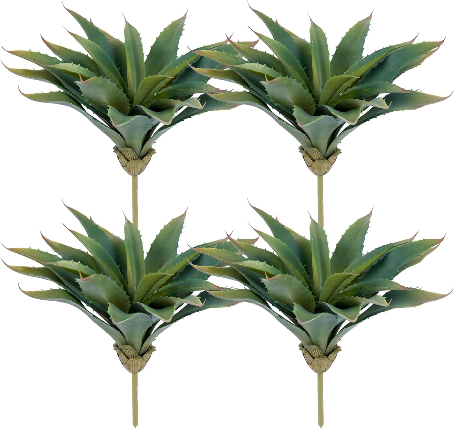 Veryhome Succulents Plants Artificial Aloe Plant, 12.5Inch Large Faux Succulents Unpotted, Premium Crafting DIY Greenery Decor for Indoor & Outdoor(4Pcs-Green)