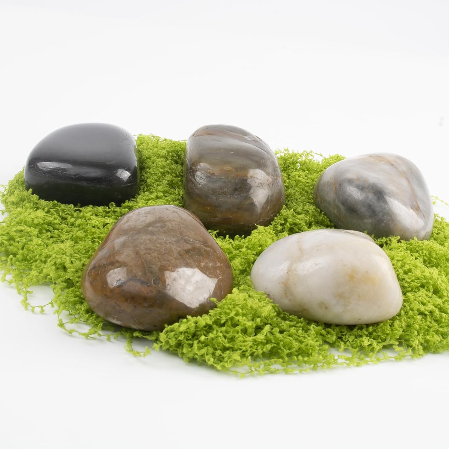 40lbs 2-3 Inch River Rocks, Decorative Mixed Pebbles for Garden Landscaping, Indoor Plants, Fish Tanks, Vases, and Succulents – Ideal for Home Decoration and Outdoor Gardens (Mixed, Weight: 40 LB)