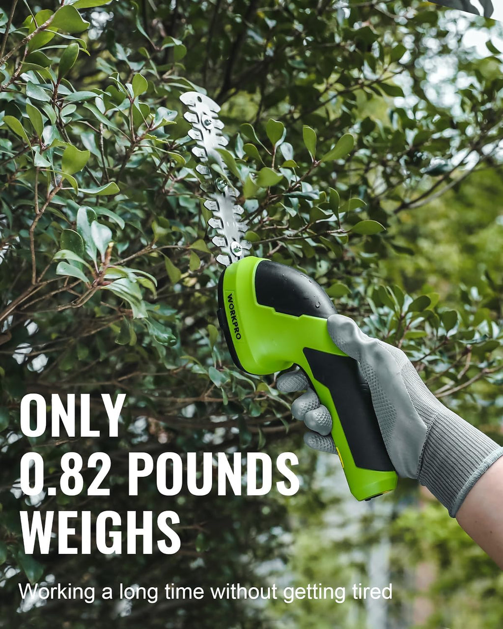 WORKPRO Cordless Grass Shear & Shrubbery Trimmer - 2 in 1 Handheld 7.2V Electric Grass Trimmer Hedge Shears/Grass Cutter Rechargeable Lithium-Ion Battery and Type-C Cable Included