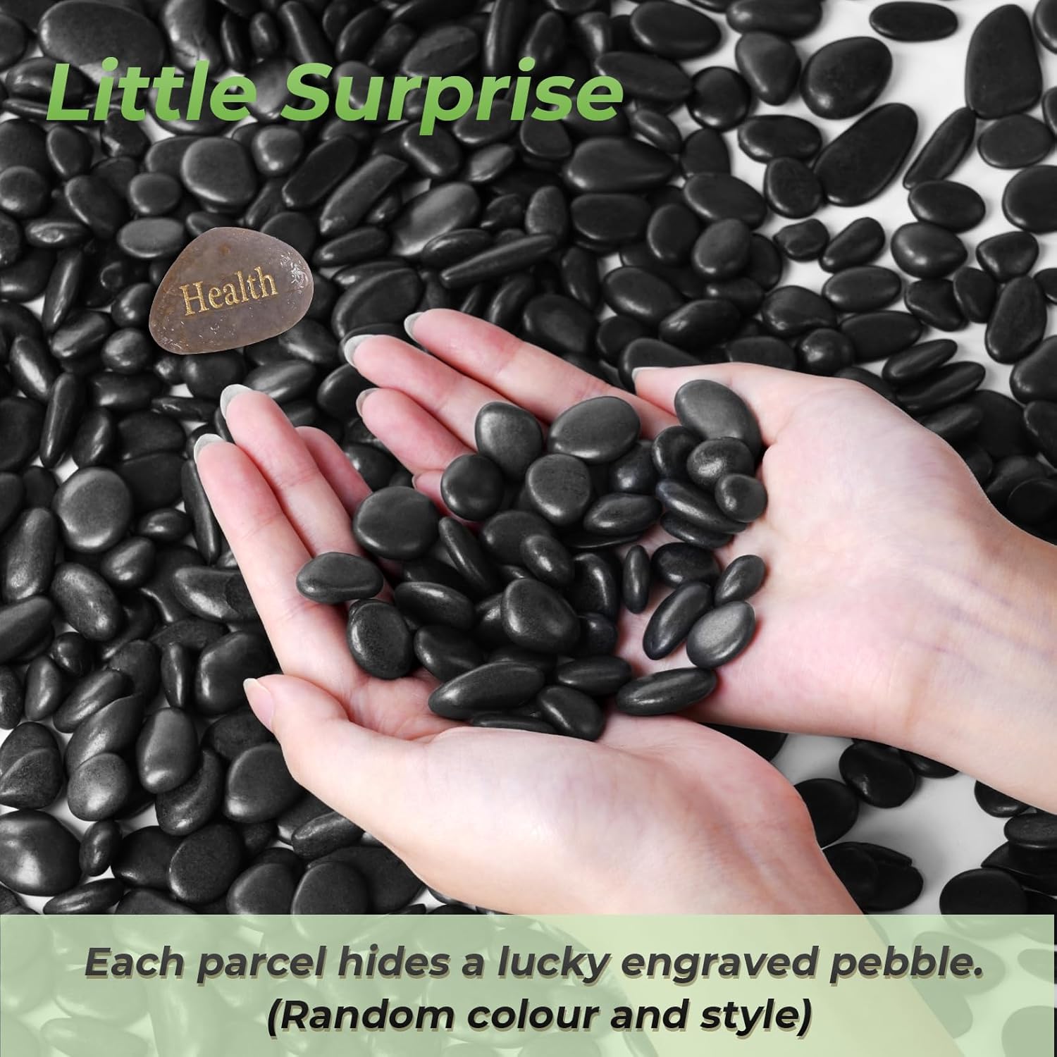 SIDONG 10 LB Black River Rocks, 0.3-0.5 Inches High Polished Pebbles for Indoor Plants, Aquarium Rocks Used in Fish Tank, Decorative Stones for Plants, Vases, Home Décor, Crafting, Garden Landscaping