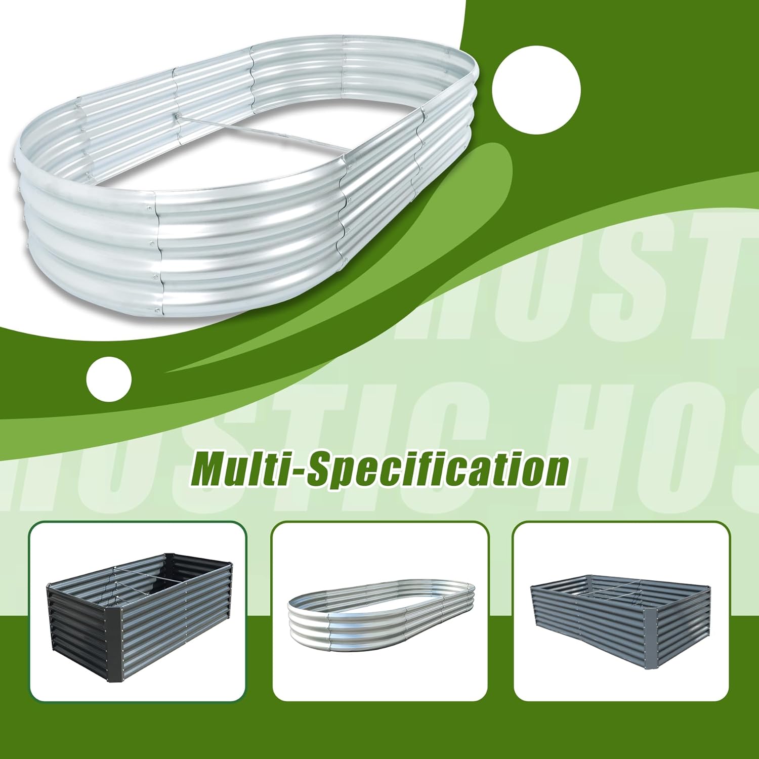 2Pack 6x3x1FT Galvanized Planter Raised Garden Boxes Outdoor Large Metal Gardens Beds for Vegetables Flowers Herbs Succulents