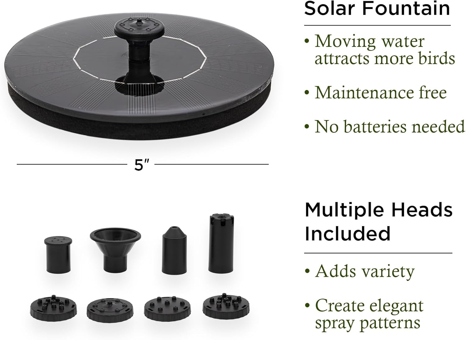 Good Directions Polished Copper Bird Bath with Fountain on Garden Pole 18"