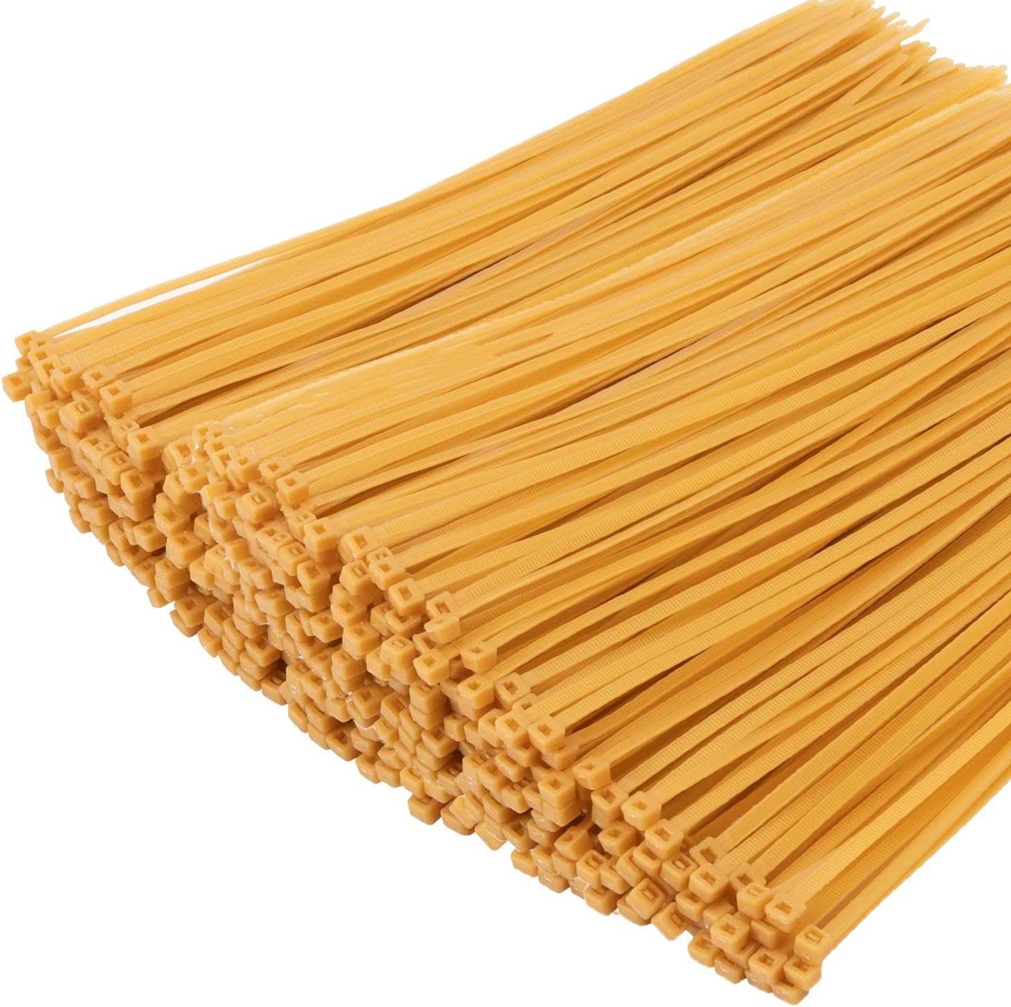 XINGO 1000 PCS Gold Zip Ties 12 Inch, 60 LBS Tensile Strength, Self-Locking Nylon Plastic Nylon PA66 Wire Ties for Indoor and Outdoor Use