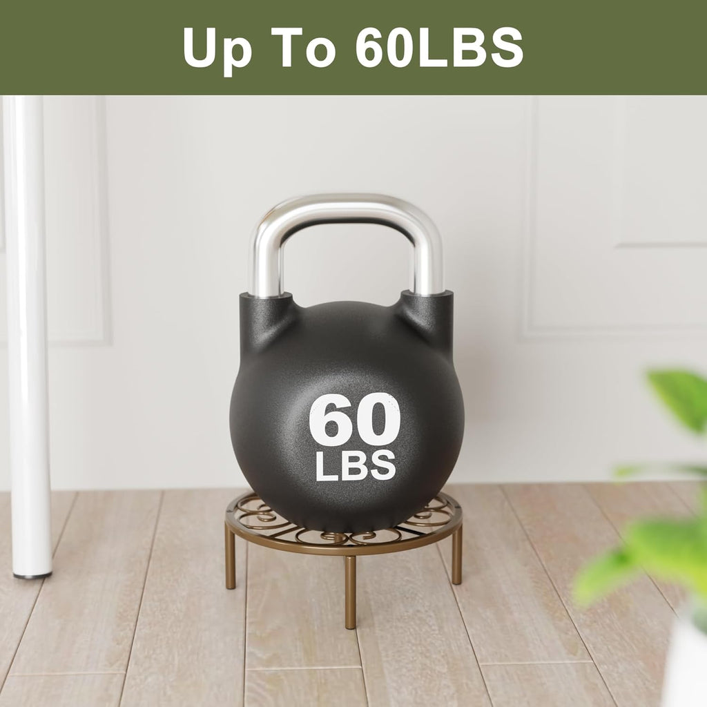 Brown Plant Stand Plant Holder - 10.24'' Short Flower Stand for Garden Courtyard, Heavy Duty Plant Rack for Multiple Plant Indoor or Outdoor.