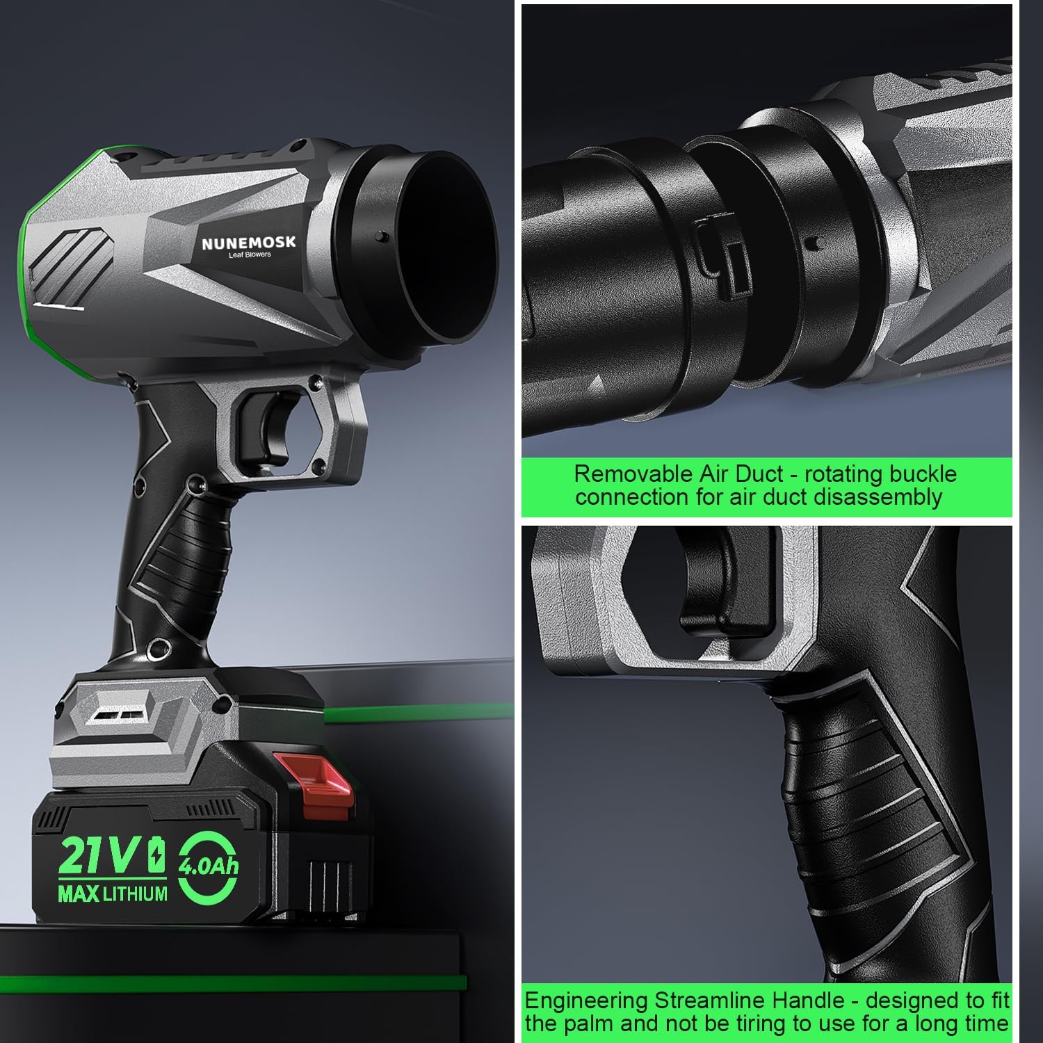 Leaf Blower Cordless, Mini Handheld Leaf Blower with 2 X 4.0Ah Batteries & 1 Hour Fast Charger, 600,000 RPM, Lightweight Leaf Blowers for Patio Cleaning, Lawn Care, Blowing Fallen Leaves and Dust