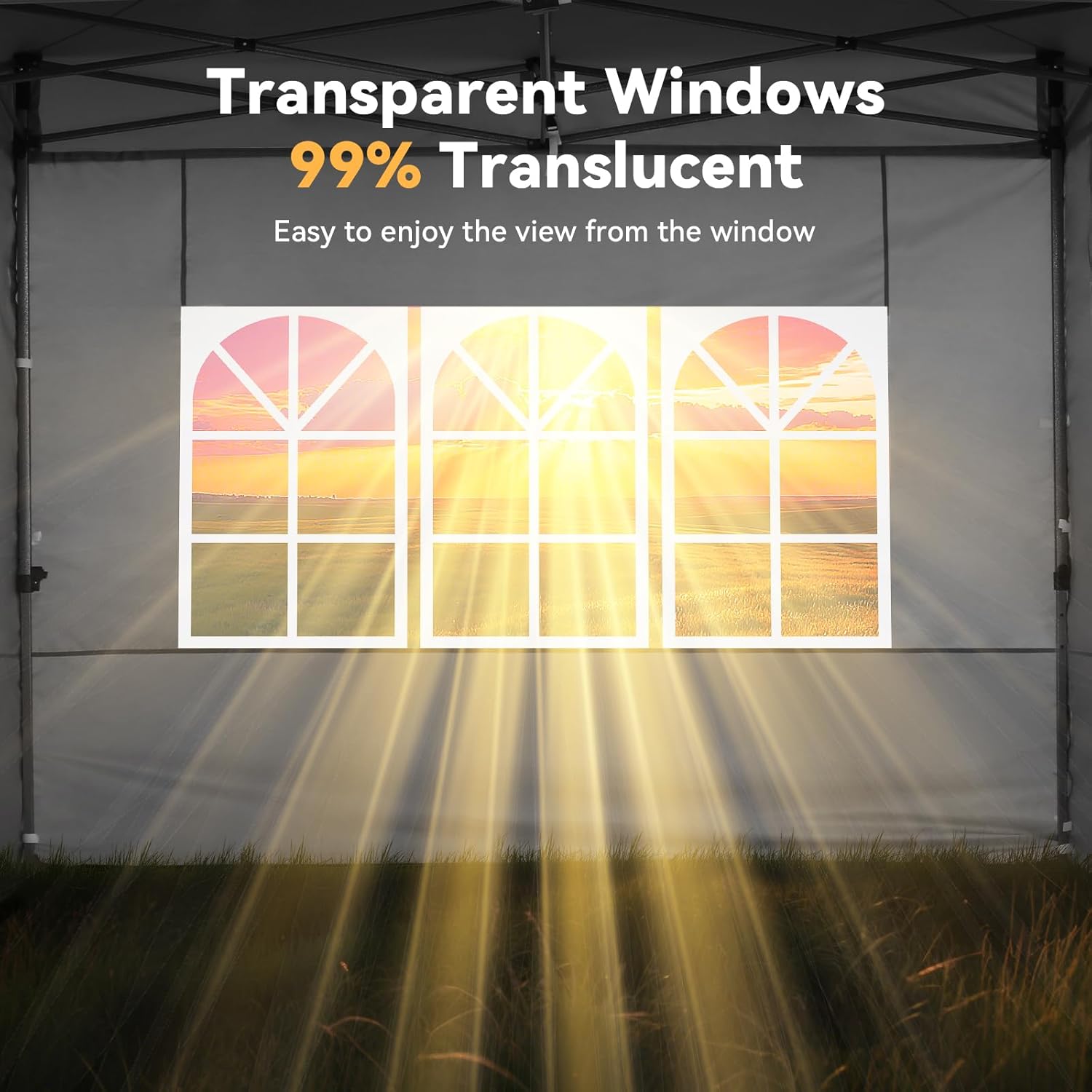 COBIZI 10x10 Pop up Canopy Tent Heavy Duty with 4 Sidewalls, Easy Set-up Commercial Outdoor Party Tent, 100% Waterproof Wedding Canopy Gazebo, 3 Height Adjustable with Wheeled Bag,Dark Gray