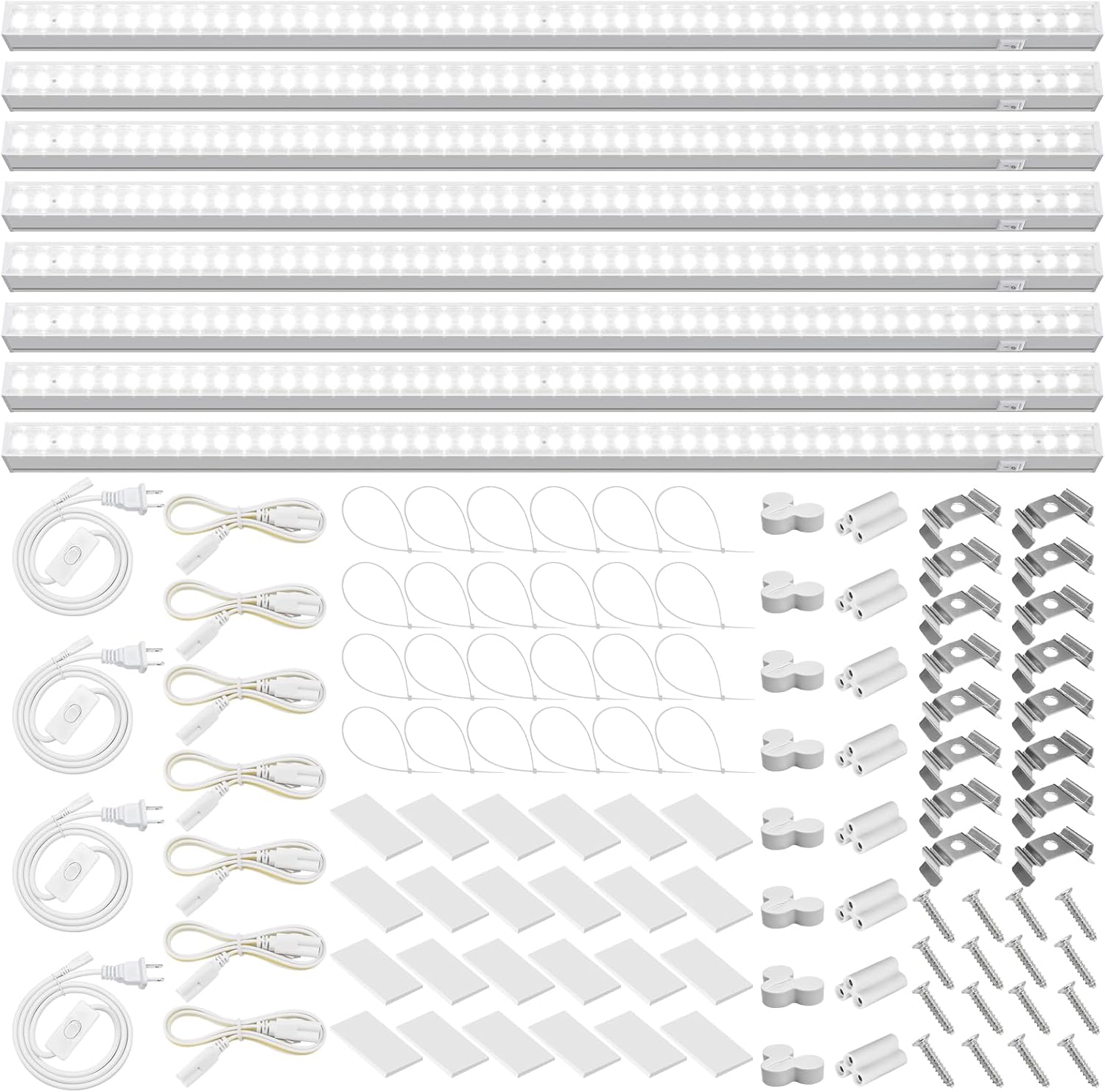 Barrina T5 Grow Lights, 5000K Full Spectrum Plant Growing Lights, 2ft 80W (8 x 10W, 500W Equivalent), LED Grow Light Bulbs, Plant Lights for Indoor Plants, Greenhouse, Plug and Play, 8-Pack