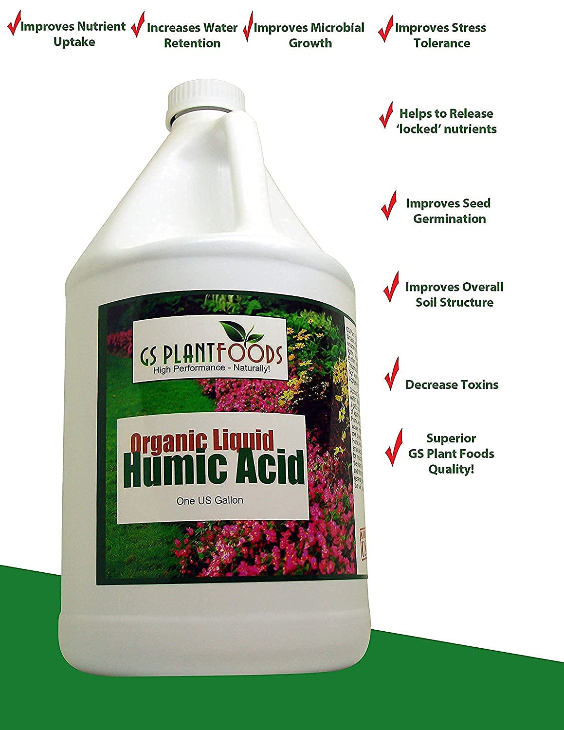 Humic Acid - Organic Liquid Humic Concentrate with Fulvic Acid - (275 Gallon Drum) - Multi-Purpose Soil Conditioner - Suitable for Gardens, Lawns, Houseplants & Trees