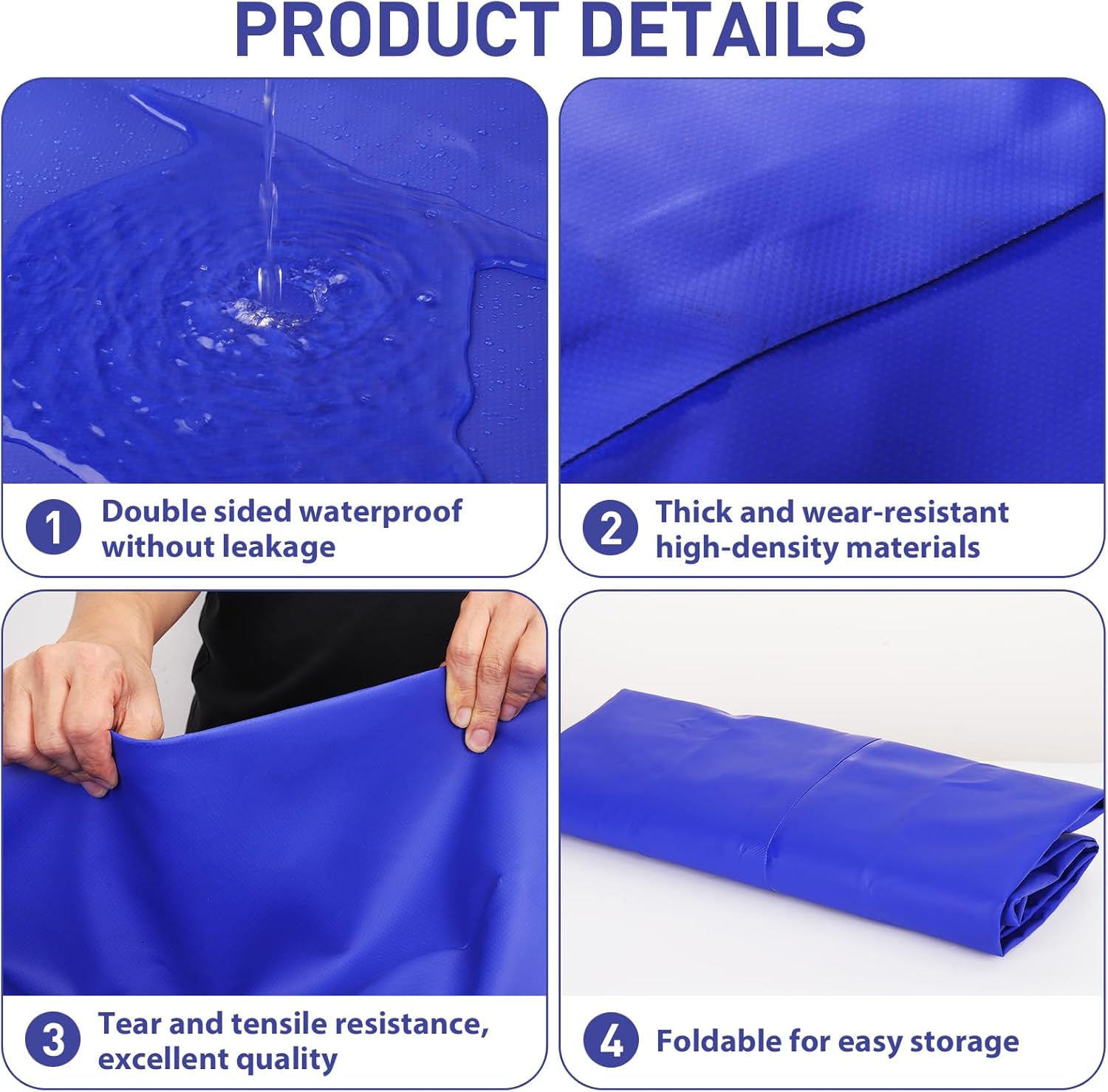 350L/92gal Foldable Water Bladder Storage Container - Large Capacity Soft Water Bag for Drought Resistance, Fire Prevention, and Emergency Water