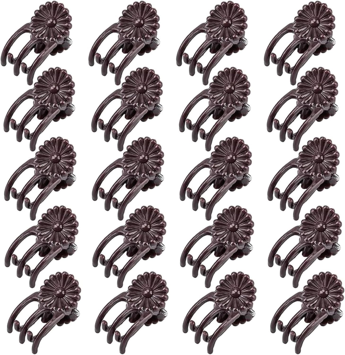 100Pcs Large Plant Clip,Daisy Garden Flower Plant Clip,for Orchids Vine Clip Support Stem Vine Upright Growth (Brown)